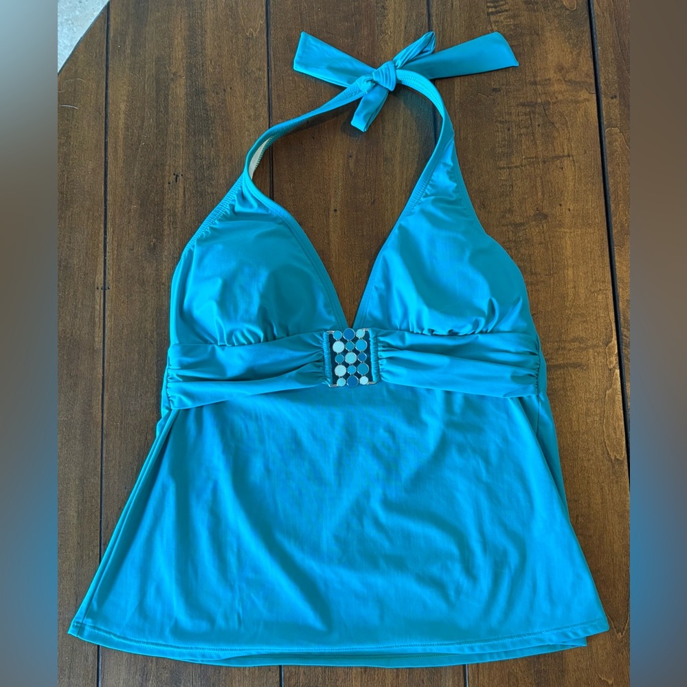 2bamboo Turquoise Halter Swimsuit Top